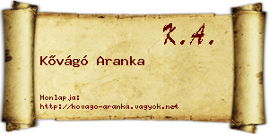 Kővágó Aranka névjegykártya